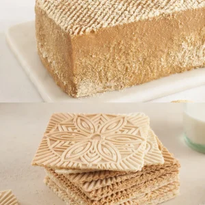 Brazo Mil Hojas Manjar y Galletas de Barquillo