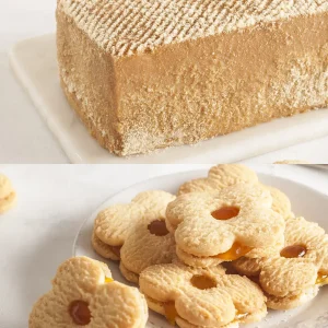 Brazo Mil Hojas Manjar y Galletas de Mermelada