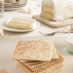 Brazo Tres Leches y Galletas de Barquillo