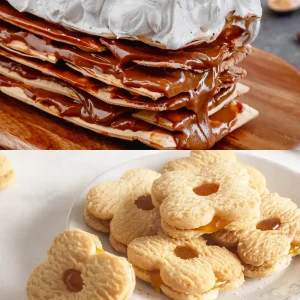 Brazo Rogel y Galletas de Mermelada